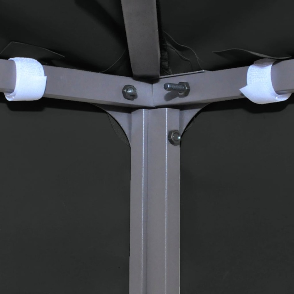 Cubierta superior de cenador 2 niveles negro 310 g/m² 3x3