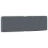 Cabecero de cama acolchado terciopelo gris oscuro 160