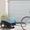 Remolque para bicicleta hierro negro y azul 30 kg