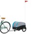 Remolque para bicicleta hierro negro y azul 30