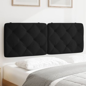 Cabecero de cama acolchado terciopelo negro 140
