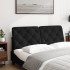 Cabecero de cama acolchado terciopelo negro 140
