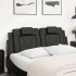 Cabecero de cama acolchado cuero sintético negro 120