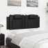 Cabecero de cama acolchado cuero sintético negro 120
