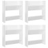 Zapateros de pared 4 uds contrachapada blanco brillo