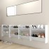 Zapateros de pared 4 uds contrachapada blanco brillo