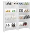Zapateros de pared 4 uds contrachapada blanco brillo