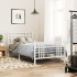 Estructura cama sin colchón con estribo metal blanco 90x200