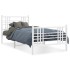 Estructura cama sin colchón con estribo metal blanco 90x200