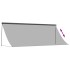 Toldo retráctil de tela y acero gris antracita 350x150