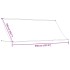 Toldo retráctil de tela y acero gris antracita 350x150