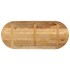 Tablero de mesa ovalado madera maciza mango rugosa 90x40x3,8