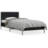 Estructura de cama madera de ingeniería y metal negro 90x200