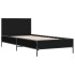 Estructura de cama madera de ingeniería y metal negra 75x190
