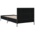 Estructura de cama madera de ingeniería y metal negra 75x190