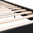 Estructura de cama madera de ingeniería y metal negra 75x190