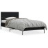 Estructura de cama madera ingeniería y metal negro 100x200