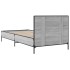 Estructura cama madera ingeniería metal gris Sonoma 75x190