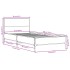 Estructura cama madera ingeniería metal gris Sonoma 75x190