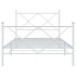Estructura cama sin colchón con estribo metal blanco 100x200