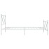 Estructura cama sin colchón con estribo metal blanco 100x200