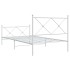 Estructura cama sin colchón con estribo metal blanco 100x200