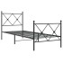Estructura cama sin colchón con estribo metal negro 80x200