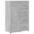 Aparador de madera de ingeniería gris hormigón 60x31x84