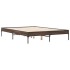 Estructura cama madera ingeniería metal marrón roble 120x200