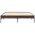 Estructura cama madera ingeniería metal marrón roble 120x200