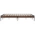 Estructura cama madera ingeniería metal marrón roble 120x200