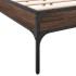 Estructura cama madera ingeniería metal marrón roble 120x200