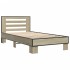 Estructura cama madera ingeniería metal roble Sonoma 75x190