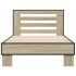 Estructura cama madera ingeniería metal roble Sonoma 75x190