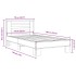 Estructura cama madera ingeniería metal roble Sonoma 75x190