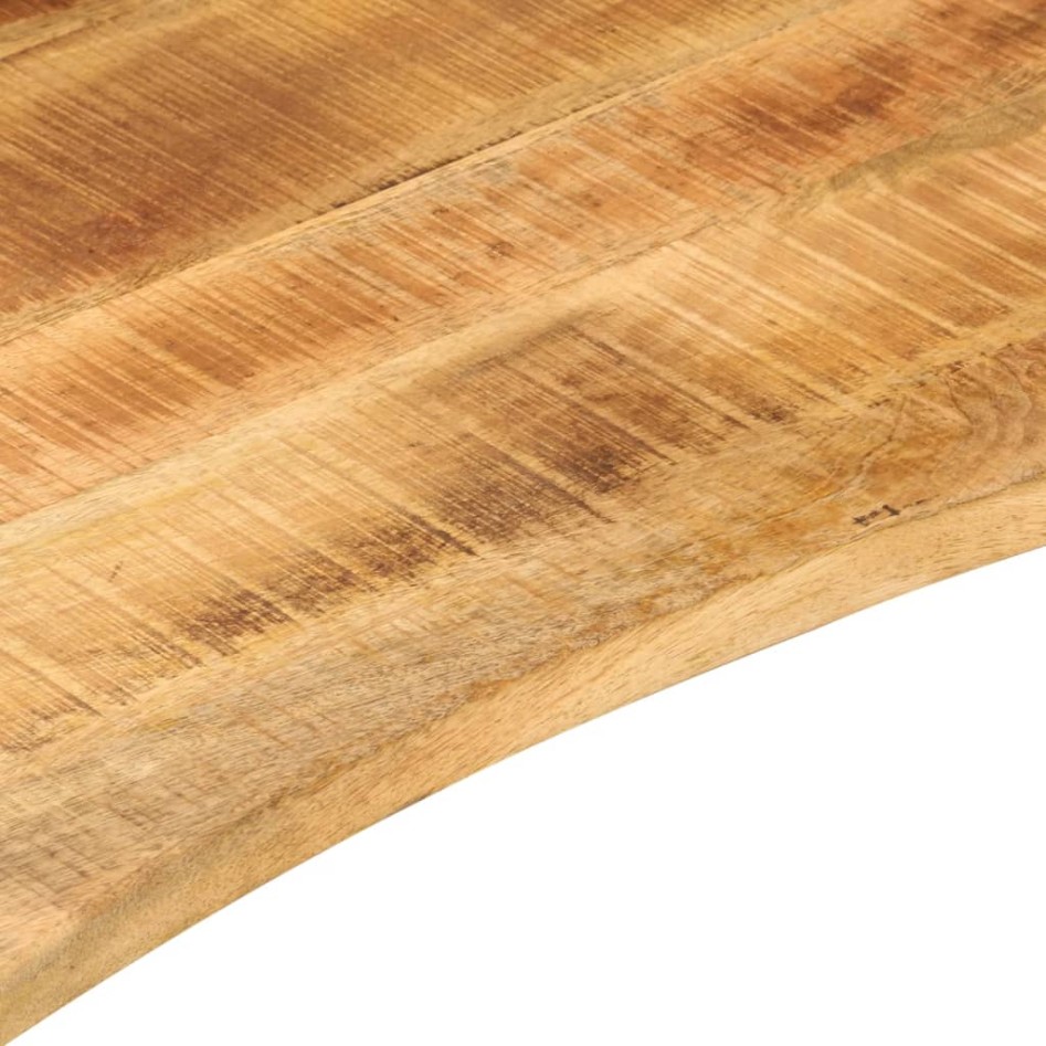 Tablero de escritorio con curva madera mango rugosa