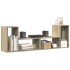 Muebles de TV 2 uds madera ingeniería roble Sonoma 75x30x50