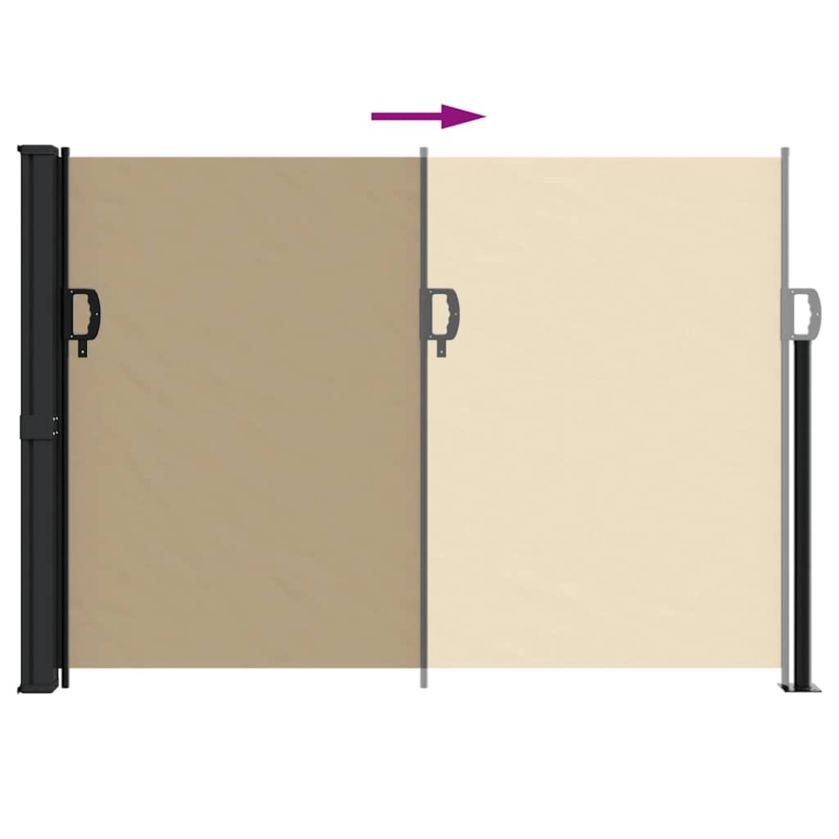 Toldo lateral retráctil beige 140x300