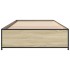 Estructura cama madera ingeniería metal roble Sonoma 90x190