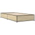 Estructura cama madera ingeniería metal roble Sonoma 90x190