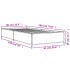Estructura cama madera ingeniería metal roble Sonoma 90x190