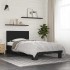 Estructura de cama madera de ingeniería y metal negra 75x190