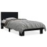 Estructura de cama madera de ingeniería y metal negra 75x190