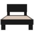 Estructura de cama madera de ingeniería y metal negra 75x190