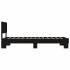 Estructura de cama madera de ingeniería y metal negra 75x190