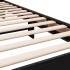 Estructura de cama madera de ingeniería y metal negra 75x190
