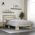 Estructura cama madera ingeniería metal roble Sonoma 90x190