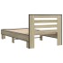 Estructura cama madera ingeniería metal roble Sonoma 90x190