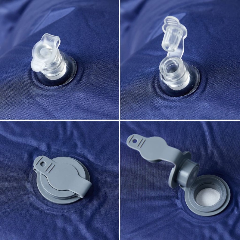 Colchón de camping autoinflable con almohada 1 persona