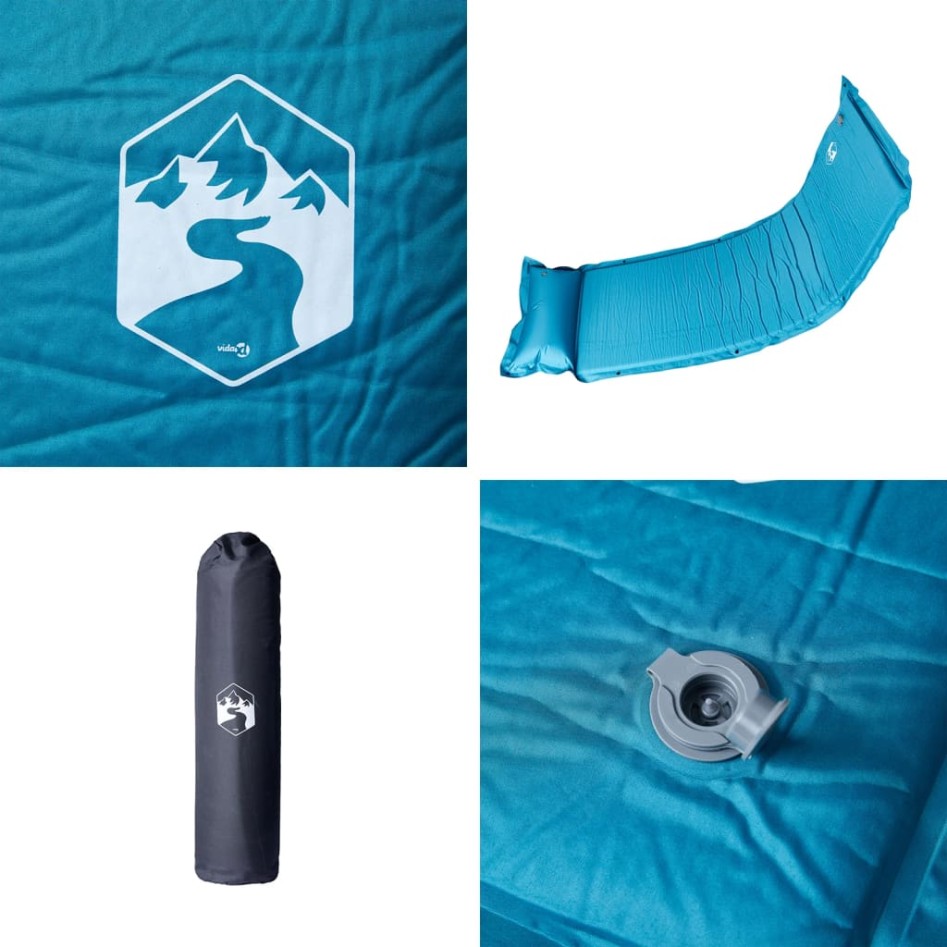 Colchón de camping autoinflable con almohada 1 persona